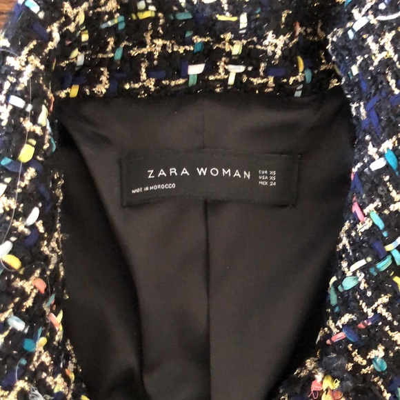 Zara Ribbon and Gold Thread Short Jacket w/Fringe - Picture 2 of 5